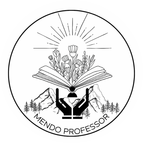 An image featuring a mountainous design with a book, микроскоп and flowers symbolizing academic and medical knowledge.